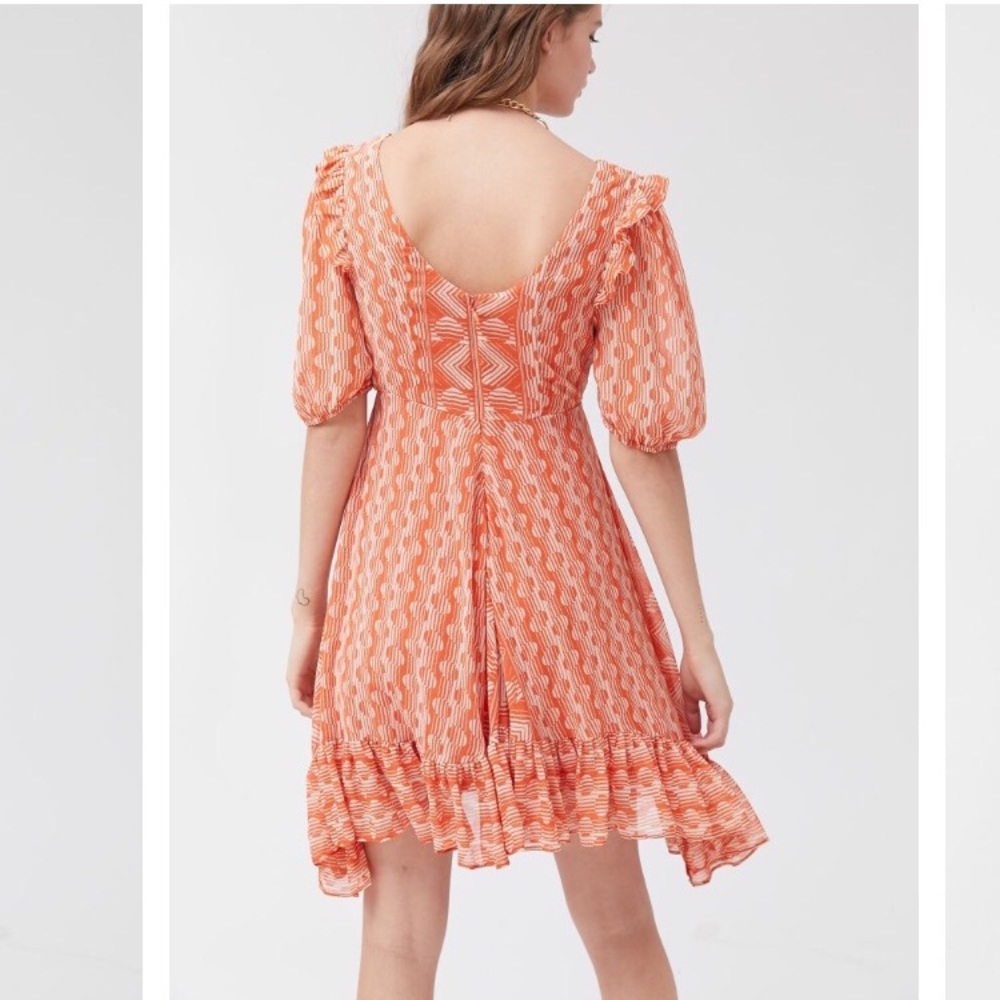 UO Ruffle Print Dress - Picture 2 of 3